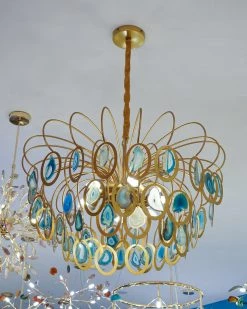 Vakkerlight Luxury Pendant Slice Agate Chandelier