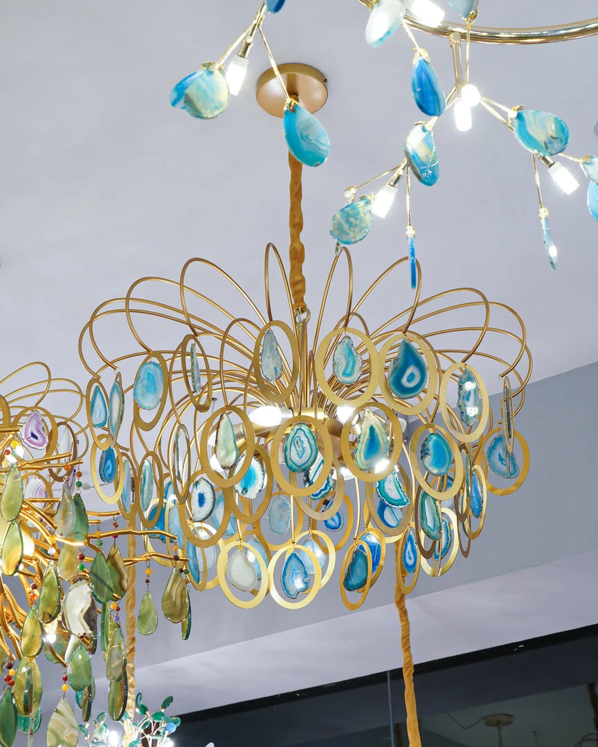 Vakkerlight Luxury Pendant Slice Agate Chandelier