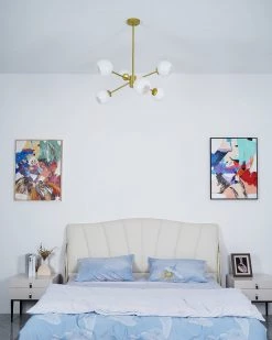 Vakkerlight Pendant Lights Staggered Glass 6-Light Chandelier