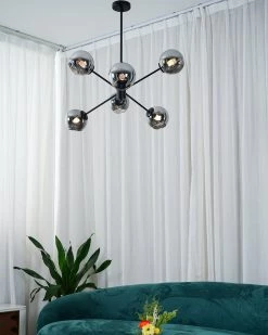 Vakkerlight Pendant Lights Staggered Glass 6-Light Chandelier