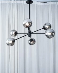 Vakkerlight Pendant Lights Staggered Glass 6-Light Chandelier