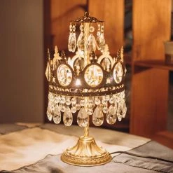 Vakkerlight Vintage Crystal Table Light Table Lamps