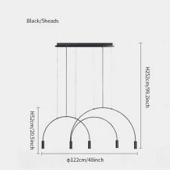 Vakkerlight Chandeliers Arcs Pendant Light