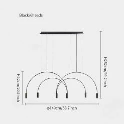 Vakkerlight Chandeliers Arcs Pendant Light