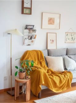 Vakkerlight Walnut Brass Floor Lamp