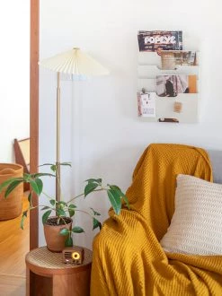 Vakkerlight Walnut Brass Floor Lamp