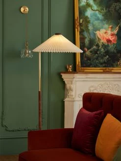 Vakkerlight Walnut Brass Floor Lamp