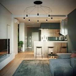 Vakkerlight Chandeliers Geometric Lines Pendant Lamp