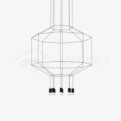 Vakkerlight Chandeliers Geometric Lines Pendant Lamp