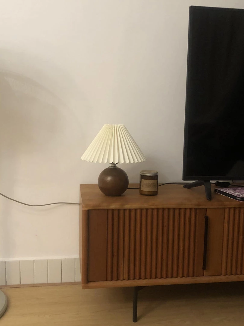 Vakkerlight Table Lamps Wooden Pleated Table Lamp