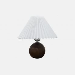 Vakkerlight Table Lamps Wooden Pleated Table Lamp