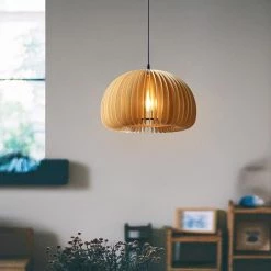 Vakkerlight Pendant Lights Wooden Pumpkin Pendant Lamp