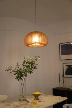 Vakkerlight Pendant Lights Wooden Pumpkin Pendant Lamp