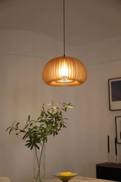 Vakkerlight Pendant Lights Wooden Pumpkin Pendant Lamp