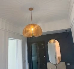 Vakkerlight Pendant Lights Wooden Pumpkin Pendant Lamp