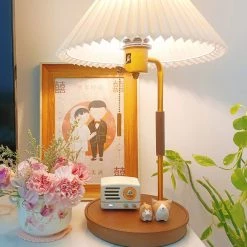Vakkerlight Wooden Retro Table Lamp Table Lamps