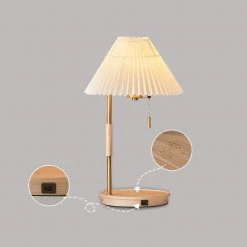 Vakkerlight Wooden Retro Table Lamp Table Lamps
