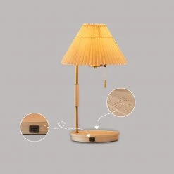 Vakkerlight Wooden Retro Table Lamp Table Lamps