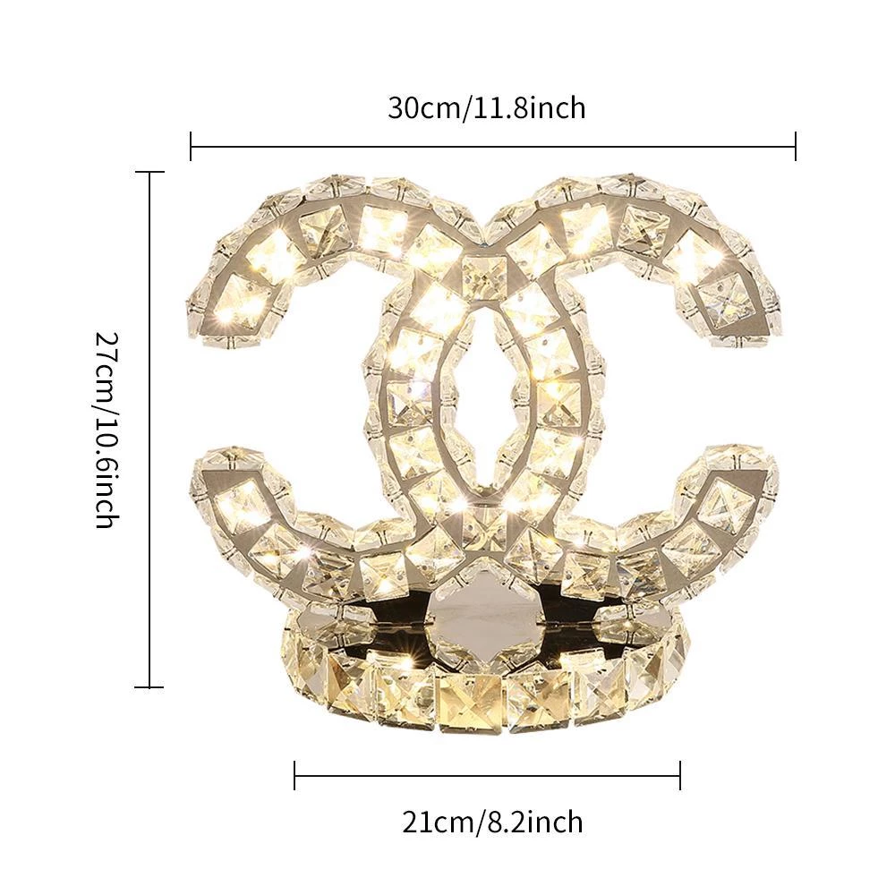 Vakkerlight Table Lamps Stainless Steel Crystal Table Lamp