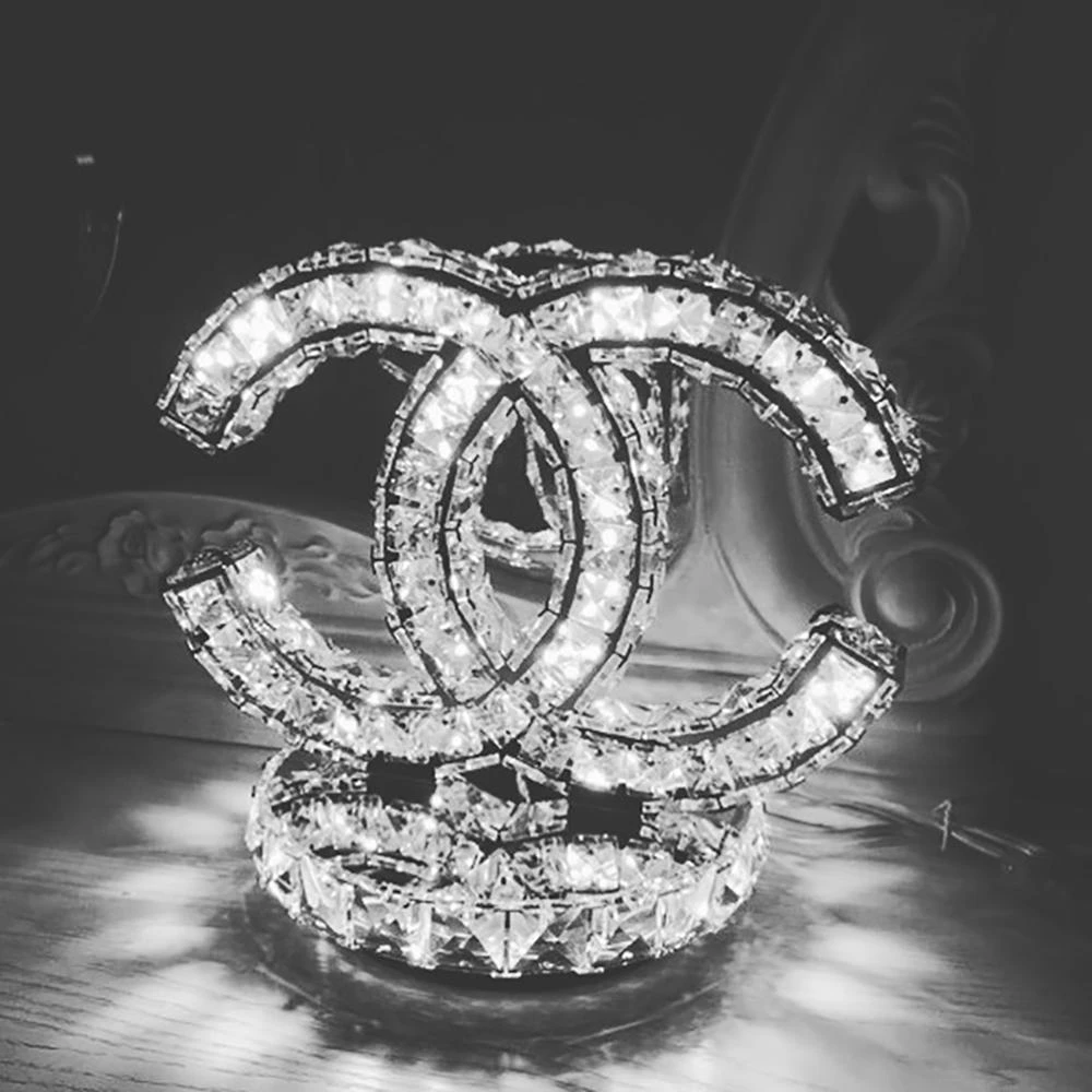 Vakkerlight Table Lamps Stainless Steel Crystal Table Lamp