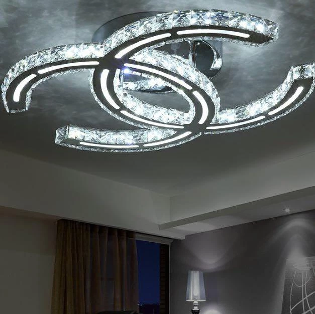 Vakkerlight Stainless Steel Crystal Ceiling Light Ceiling Lamp